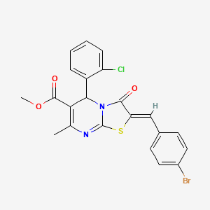 methyl (2Z)-2-(4-bromobenzylidene)-5-(2-chlorophenyl)-7-methyl-3-oxo-2,3-dihydro-5H-[1,3]thiazolo[3,2-a]pyrimidine-6-carboxylate