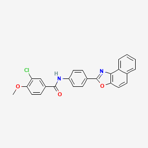 3-Chloro-4-methoxy-N-(4-{naphtho[1,2-D][1,3]oxazol-2-YL}phenyl)benzamide