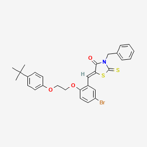 (5Z)-3-benzyl-5-{5-bromo-2-[2-(4-tert-butylphenoxy)ethoxy]benzylidene}-2-thioxo-1,3-thiazolidin-4-one