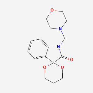 molecular formula C16H20N2O4 B11679011 1'-(morpholin-4-ylmethyl)spiro[1,3-dioxane-2,3'-indol]-2'(1'H)-one 