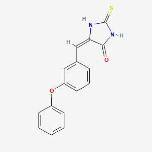 (5E)-5-[(3-phenoxyphenyl)methylidene]-2-sulfanylideneimidazolidin-4-one