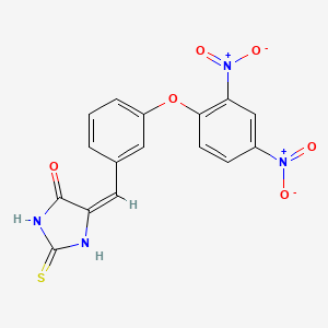 molecular formula C16H10N4O6S B11679055 (5E)-5-[3-(2,4-dinitrophenoxy)benzylidene]-2-thioxoimidazolidin-4-one 