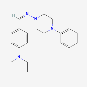 molecular formula C21H28N4 B11679060 N-{(Z)-[4-(diethylamino)phenyl]methylidene}-4-phenylpiperazin-1-amine 