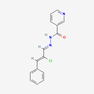 N'-[(1E,2Z)-2-chloro-3-phenylprop-2-en-1-ylidene]pyridine-3-carbohydrazide