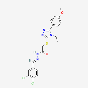 N'-[(E)-(3,4-dichlorophenyl)methylidene]-2-{[4-ethyl-5-(4-methoxyphenyl)-4H-1,2,4-triazol-3-yl]sulfanyl}acetohydrazide