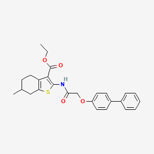 Ethyl 2-{[(biphenyl-4-yloxy)acetyl]amino}-6-methyl-4,5,6,7-tetrahydro-1-benzothiophene-3-carboxylate