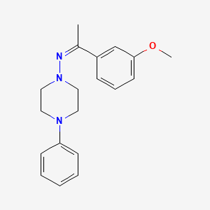 N-[(1Z)-1-(3-methoxyphenyl)ethylidene]-4-phenylpiperazin-1-amine