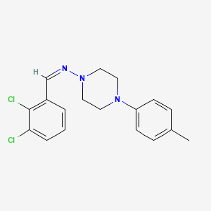 molecular formula C18H19Cl2N3 B11679153 N-[(Z)-(2,3-dichlorophenyl)methylidene]-4-(4-methylphenyl)piperazin-1-amine 