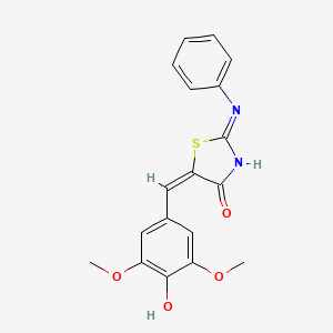 (5E)-5-(4-hydroxy-3,5-dimethoxybenzylidene)-2-(phenylamino)-1,3-thiazol-4(5H)-one