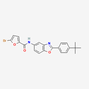 molecular formula C22H19BrN2O3 B11679182 5-bromo-N-[2-(4-tert-butylphenyl)-1,3-benzoxazol-5-yl]furan-2-carboxamide 