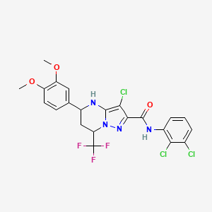 3-chloro-N-(2,3-dichlorophenyl)-5-(3,4-dimethoxyphenyl)-7-(trifluoromethyl)-4,5,6,7-tetrahydropyrazolo[1,5-a]pyrimidine-2-carboxamide