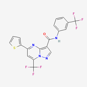 5-(thiophen-2-yl)-7-(trifluoromethyl)-N-[3-(trifluoromethyl)phenyl]pyrazolo[1,5-a]pyrimidine-3-carboxamide