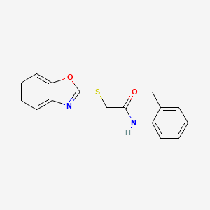 2-(1,3-benzoxazol-2-ylsulfanyl)-N-(2-methylphenyl)acetamide