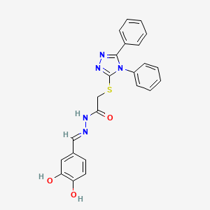 N'-[(E)-(3,4-dihydroxyphenyl)methylidene]-2-[(4,5-diphenyl-4H-1,2,4-triazol-3-yl)sulfanyl]acetohydrazide