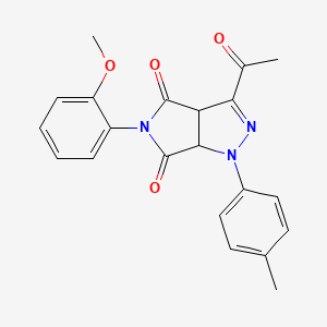 3-acetyl-5-(2-methoxyphenyl)-1-(4-methylphenyl)-3a,6a-dihydropyrrolo[3,4-c]pyrazole-4,6(1H,5H)-dione