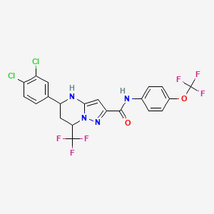 5-(3,4-dichlorophenyl)-N-[4-(trifluoromethoxy)phenyl]-7-(trifluoromethyl)-4,5,6,7-tetrahydropyrazolo[1,5-a]pyrimidine-2-carboxamide