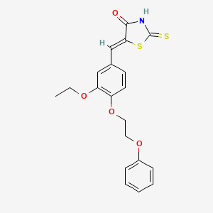 (5Z)-5-[3-ethoxy-4-(2-phenoxyethoxy)benzylidene]-2-thioxo-1,3-thiazolidin-4-one