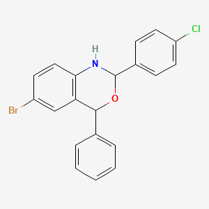 6-bromo-2-(4-chlorophenyl)-4-phenyl-2,4-dihydro-1H-3,1-benzoxazine