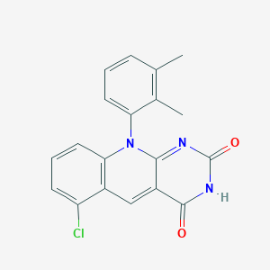 molecular formula C19H14ClN3O2 B11679359 6-chloro-10-(2,3-dimethylphenyl)pyrimido[4,5-b]quinoline-2,4(3H,10H)-dione 