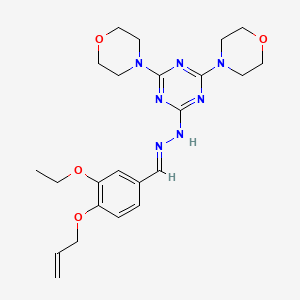 2-{(2E)-2-[3-ethoxy-4-(prop-2-en-1-yloxy)benzylidene]hydrazinyl}-4,6-di(morpholin-4-yl)-1,3,5-triazine