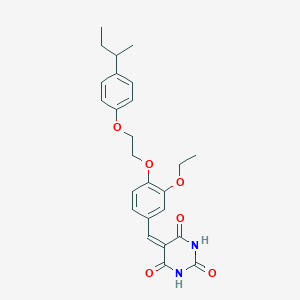 5-(4-{2-[4-(butan-2-yl)phenoxy]ethoxy}-3-ethoxybenzylidene)pyrimidine-2,4,6(1H,3H,5H)-trione