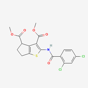 dimethyl 2-[(2,4-dichlorobenzoyl)amino]-5,6-dihydro-4H-cyclopenta[b]thiophene-3,4-dicarboxylate