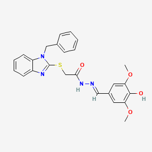 2-[(1-benzyl-1H-benzimidazol-2-yl)sulfanyl]-N'-[(E)-(4-hydroxy-3,5-dimethoxyphenyl)methylidene]acetohydrazide