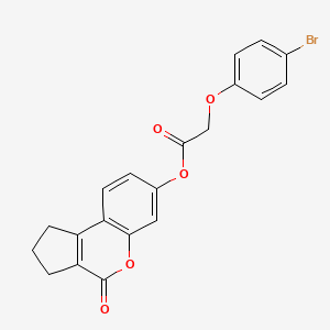 molecular formula C20H15BrO5 B11679436 4-Oxo-1,2,3,4-tetrahydrocyclopenta[c]chromen-7-yl (4-bromophenoxy)acetate 