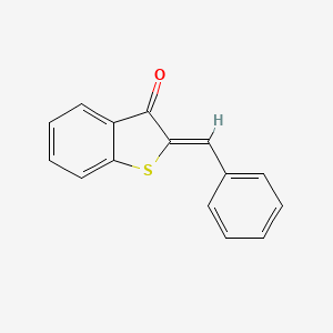 molecular formula C15H10OS B11679470 Benzo(b)thiophen-3(2H)-one, 2-(phenylmethylene)- CAS No. 3139-42-2