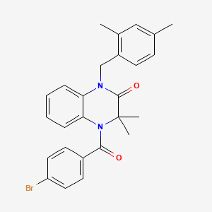 4-[(4-bromophenyl)carbonyl]-1-(2,4-dimethylbenzyl)-3,3-dimethyl-3,4-dihydroquinoxalin-2(1H)-one