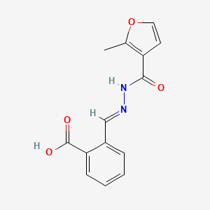 2-[(E)-{2-[(2-methylfuran-3-yl)carbonyl]hydrazinylidene}methyl]benzoic acid