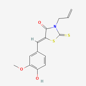 (5Z)-5-(4-hydroxy-3-methoxybenzylidene)-3-(prop-2-en-1-yl)-2-thioxo-1,3-thiazolidin-4-one