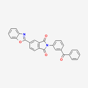 molecular formula C28H16N2O4 B11679623 5-(1,3-benzoxazol-2-yl)-2-[3-(phenylcarbonyl)phenyl]-1H-isoindole-1,3(2H)-dione 