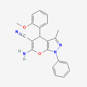 6-Amino-4-(2-methoxyphenyl)-3-methyl-1-phenyl-1,4-dihydropyrano[2,3-c]pyrazole-5-carbonitrile