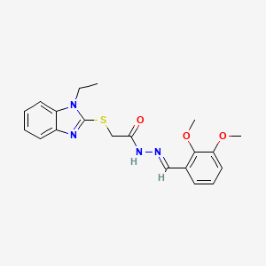 N'-[(E)-(2,3-dimethoxyphenyl)methylidene]-2-[(1-ethyl-1H-benzimidazol-2-yl)sulfanyl]acetohydrazide