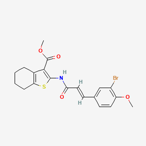 methyl 2-[[(E)-3-(3-bromo-4-methoxyphenyl)prop-2-enoyl]amino]-4,5,6,7-tetrahydro-1-benzothiophene-3-carboxylate