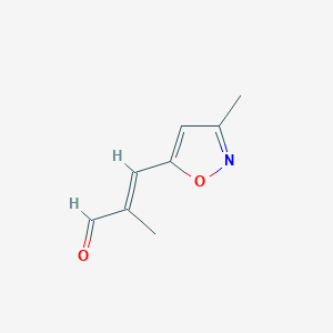 molecular formula C8H9NO2 B1167966 2-Methyl-3-(3-methylisoxazol-5-yl)acrylaldehyde CAS No. 109203-42-1