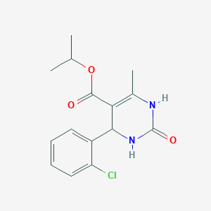 molecular formula C15H17ClN2O3 B11679674 isopropyl 4-(2-chlorophenyl)-6-methyl-2-oxo-3,4-dihydro-1H-pyrimidine-5-carboxylate 