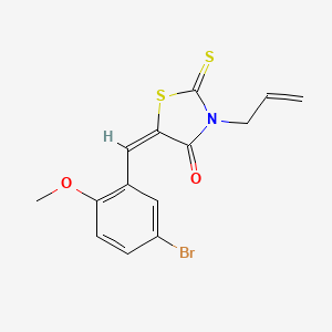 (5E)-5-(5-bromo-2-methoxybenzylidene)-3-(prop-2-en-1-yl)-2-thioxo-1,3-thiazolidin-4-one