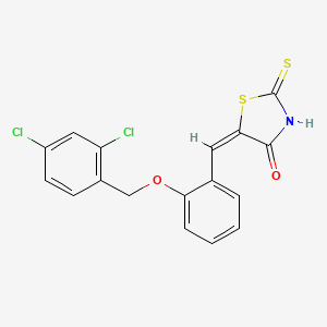 (5E)-5-{2-[(2,4-dichlorobenzyl)oxy]benzylidene}-2-thioxo-1,3-thiazolidin-4-one