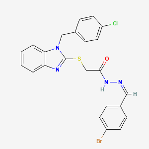 N'-[(Z)-(4-Bromophenyl)methylidene]-2-({1-[(4-chlorophenyl)methyl]-1H-1,3-benzodiazol-2-YL}sulfanyl)acetohydrazide