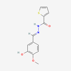 N'-(3-hydroxy-4-methoxybenzylidene)-2-thiophenecarbohydrazide