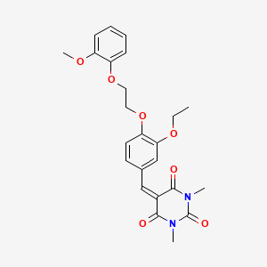 5-({3-Ethoxy-4-[2-(2-methoxyphenoxy)ethoxy]phenyl}methylidene)-1,3-dimethyl-1,3-diazinane-2,4,6-trione