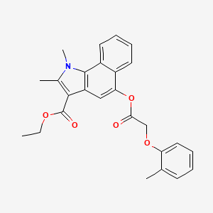 ethyl 1,2-dimethyl-5-{[(2-methylphenoxy)acetyl]oxy}-1H-benzo[g]indole-3-carboxylate