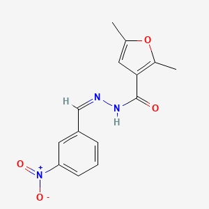 molecular formula C14H13N3O4 B11679884 2,5-dimethyl-N'-[(Z)-(3-nitrophenyl)methylidene]furan-3-carbohydrazide 