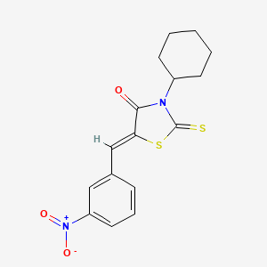 (5Z)-3-cyclohexyl-5-[(3-nitrophenyl)methylidene]-2-sulfanylidene-1,3-thiazolidin-4-one