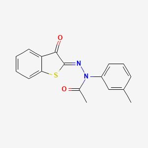 N-[(3-ketobenzothiophen-2-ylidene)amino]-N-(m-tolyl)acetamide