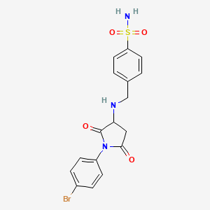 4-({[1-(4-Bromophenyl)-2,5-dioxopyrrolidin-3-yl]amino}methyl)benzenesulfonamide