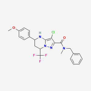 N-benzyl-3-chloro-5-(4-methoxyphenyl)-N-methyl-7-(trifluoromethyl)-4,5,6,7-tetrahydropyrazolo[1,5-a]pyrimidine-2-carboxamide