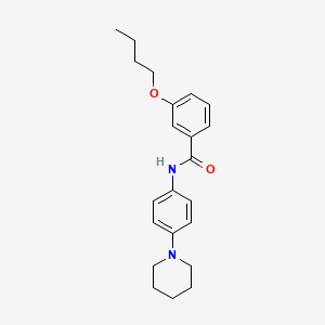 3-butoxy-N-[4-(piperidin-1-yl)phenyl]benzamide